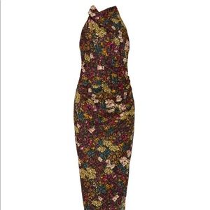 Amanda Uprichard Floral Elektra backless Dress - Size XL
